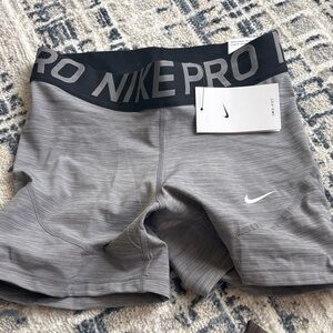 Nike Women's Black and Gray Pro Bike Shorts